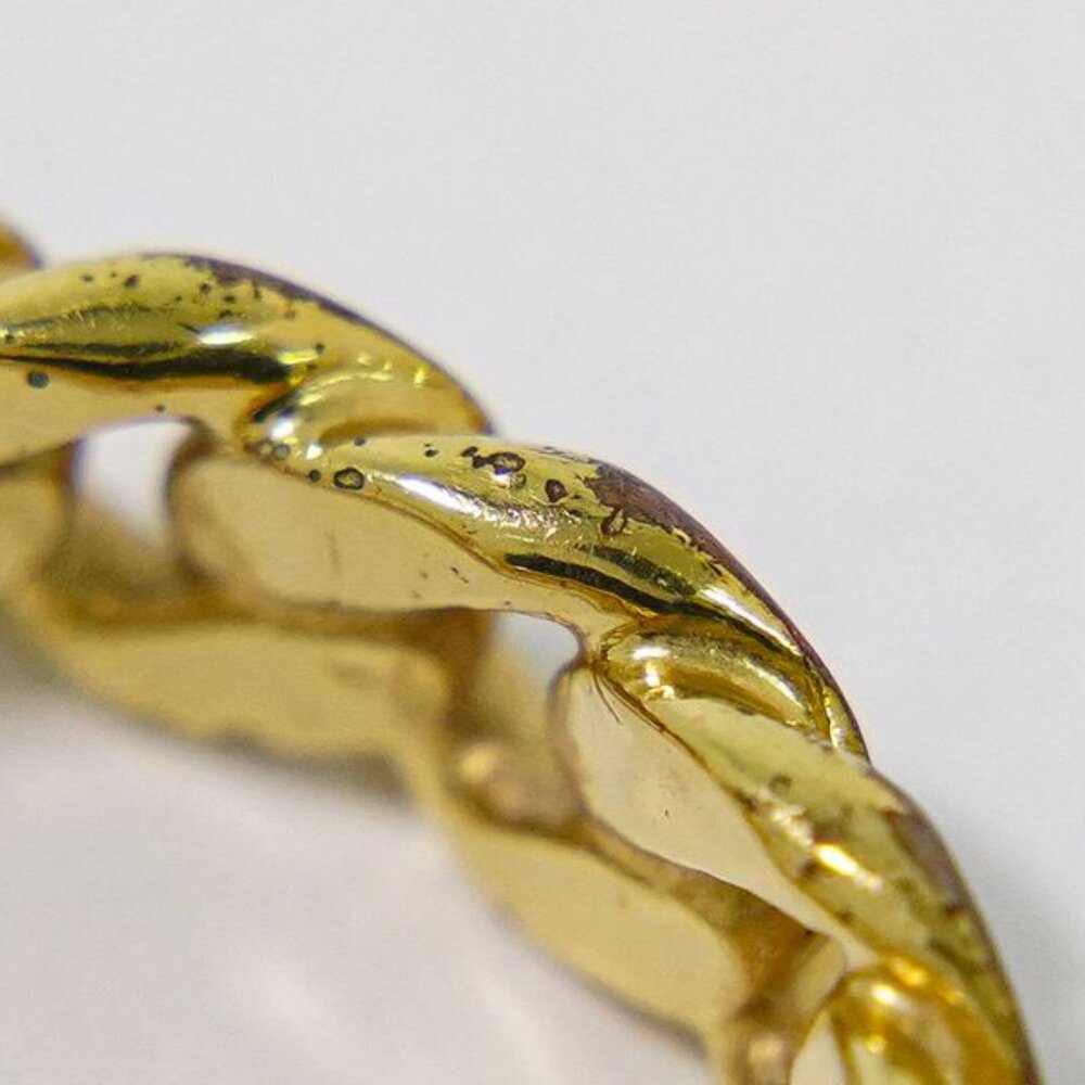 Dior CD Logo Rhinestone Ring S Gold Plated - Picture 8 of 10